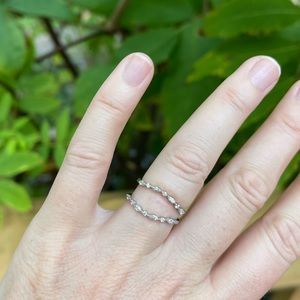 White gold and diamond wedding bands